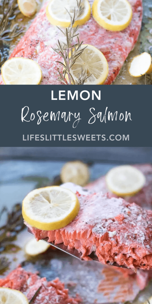 Lemon Rosemary Salmon with text overlay