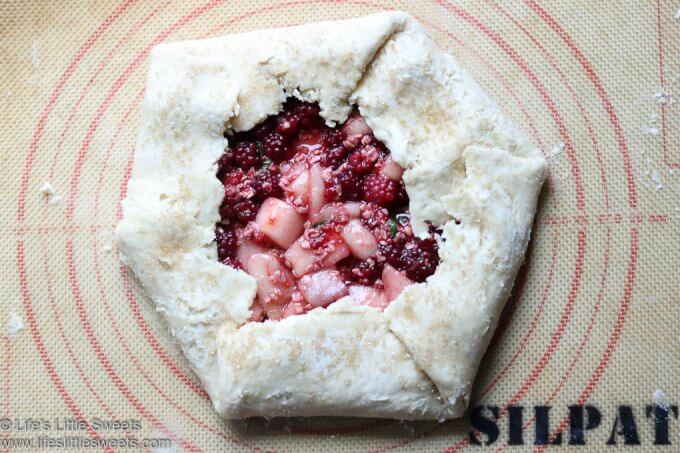 Wild Blackberry Wineberry Pear Oatmeal Galette lifeslittlesweets.com