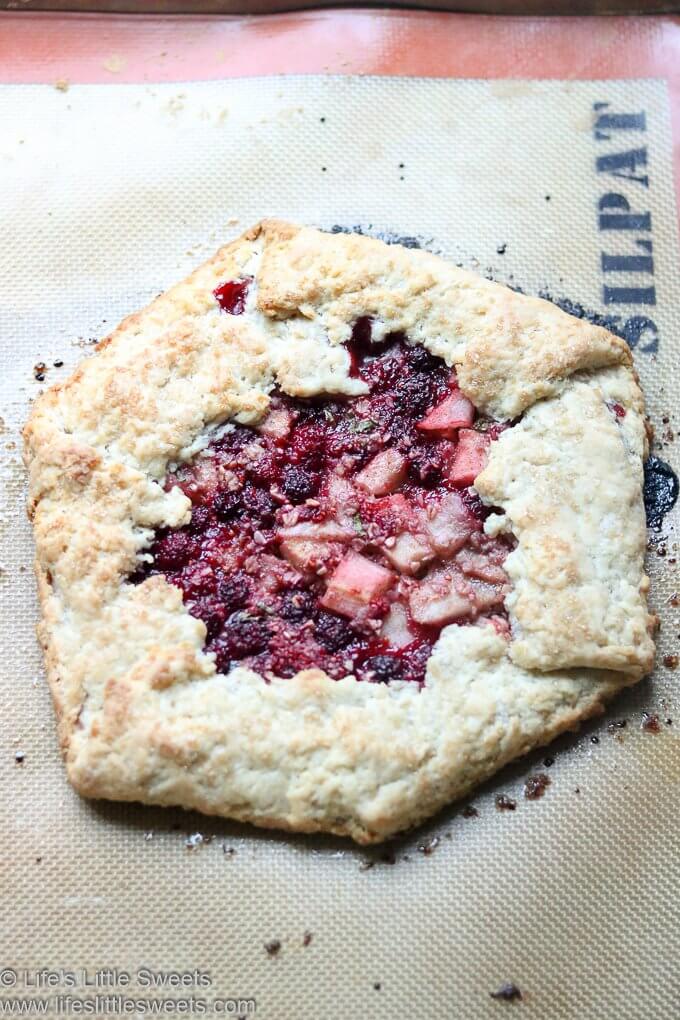 Wild Blackberry Wineberry Pear Oatmeal Galette lifeslittlesweets.com