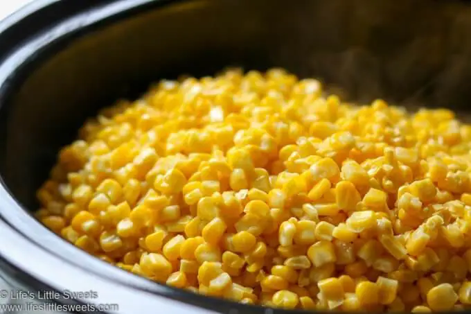 Slow Cooker Crock-Pot Butter Corn  in black crock pot 