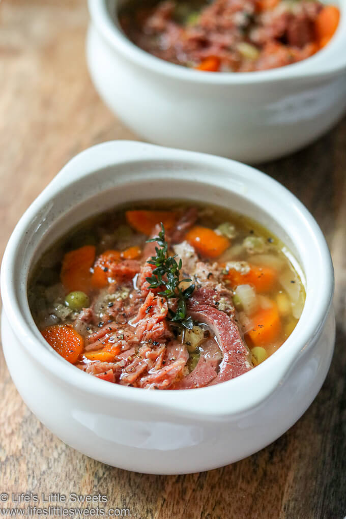 Instant Pot Ham Vegetable Soup lifeslittlesweets.com