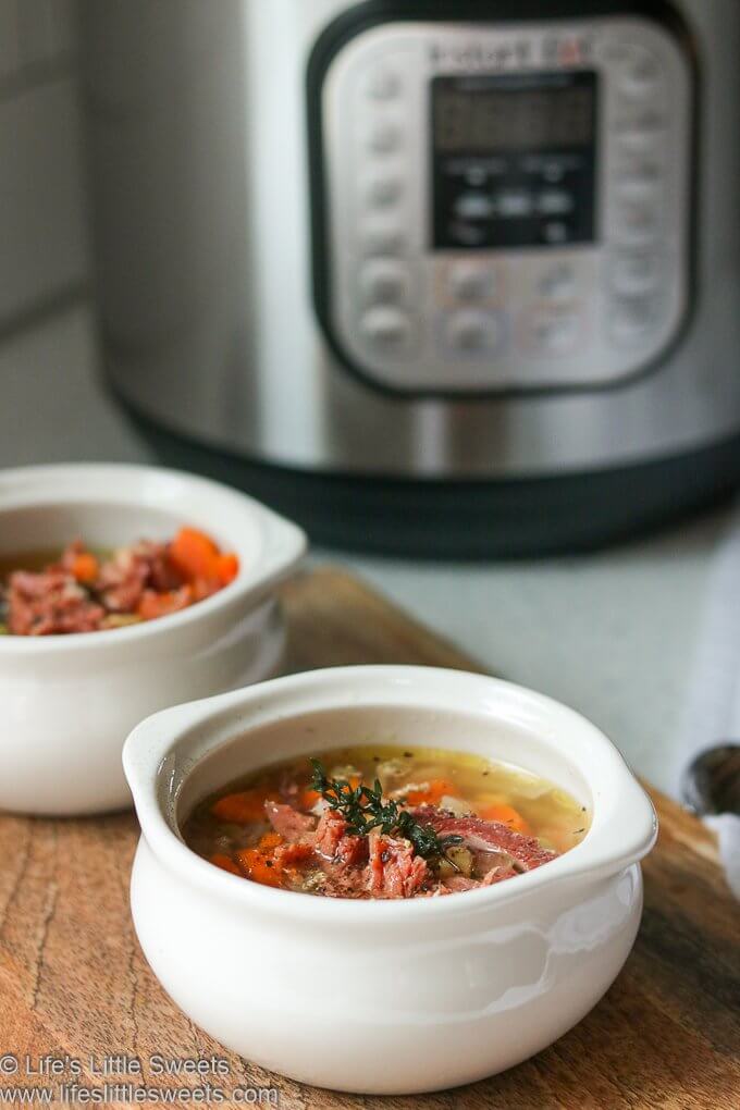 Instant Pot Ham Vegetable Soup lifeslittlesweets.com