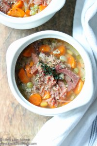 Instant Pot Ham Vegetable Soup lifeslittlesweets.com