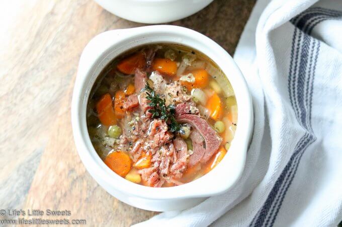 Instant Pot Ham Vegetable Soup lifeslittlesweets.com 