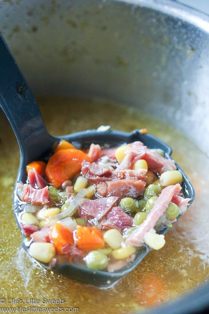 Instant Pot Ham Vegetable Soup lifeslittlesweets.com