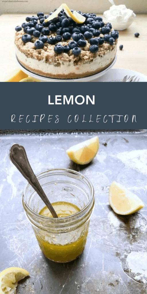 lemon recipes with text overlay
