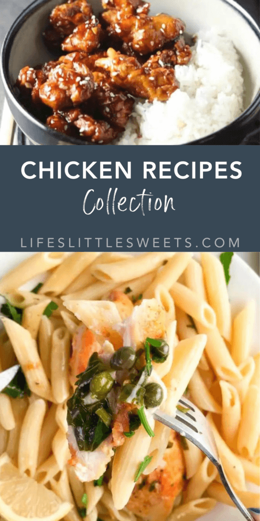 chicken recipes collection with text overlay