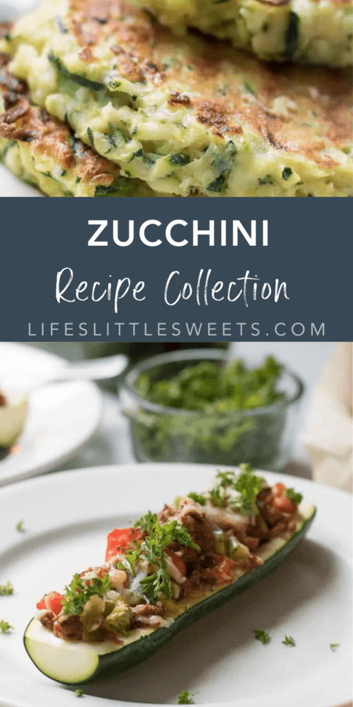 zucchini recipes collection with text overlay