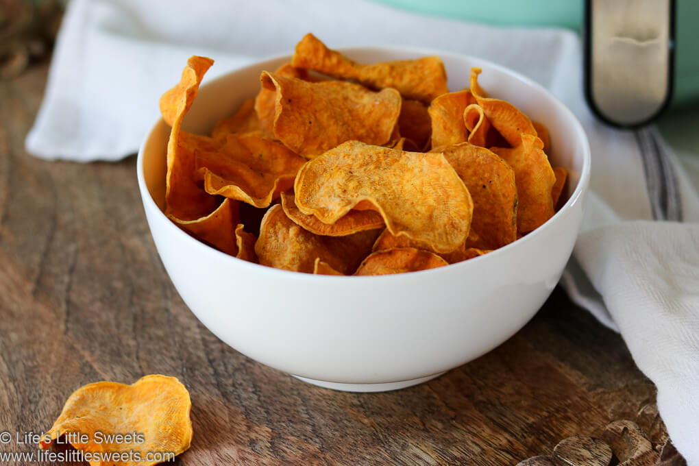 Air Fryer Sweet Potato Chips www.lifeslittlesweets.com