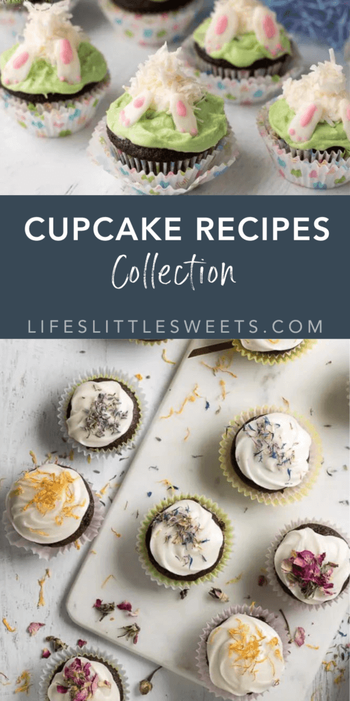 cupcake recipes collection with text overlay