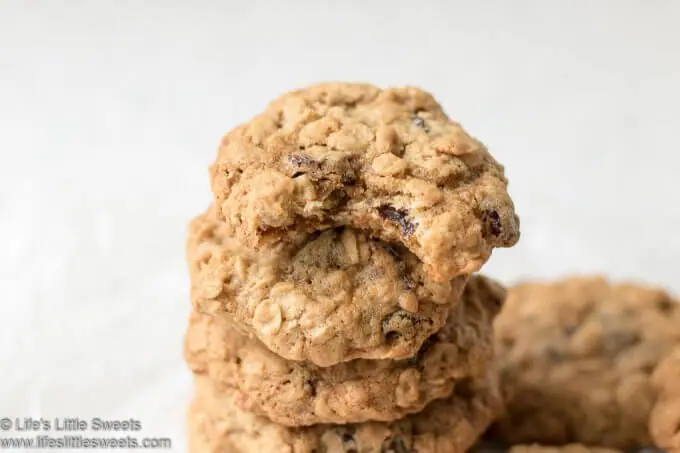 a stack of Oatmeal Raisin Cranberry Cookies 