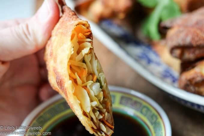 Air Fryer Egg Rolls with soy sauce