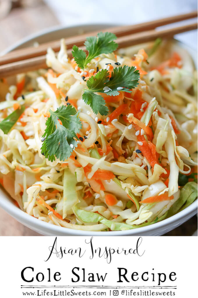 Asian Inspired Cole Slaw Recipe up close