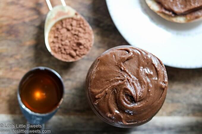 Chocolate Peanut Butter with ingredients over a wooden surface
