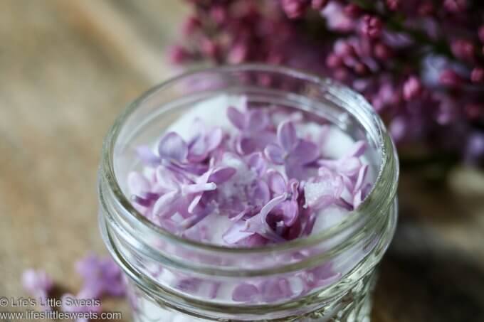 Lilac Flower Sugar in a jar