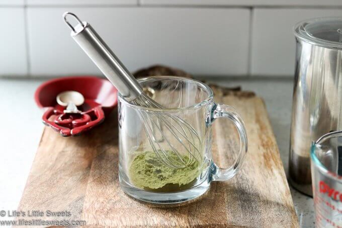 Matcha Green Tea Latte process