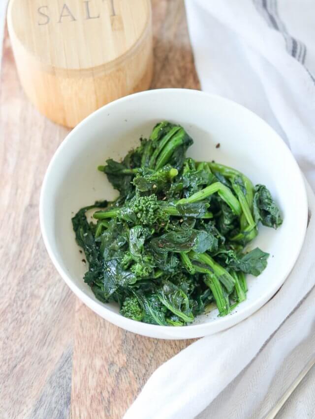 Steamed Broccoli Rabe Rapini Story