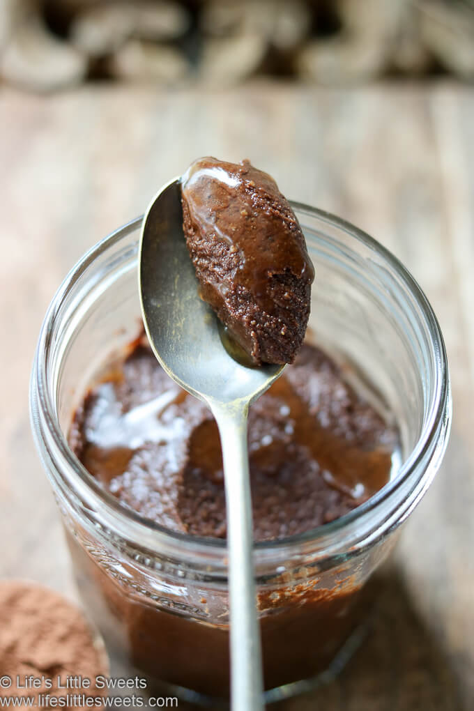 Chocolate Almond Butter Recipe in a spoon