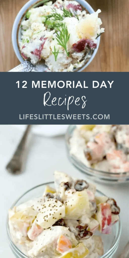 12 Memorial Day Recipes with text overlay