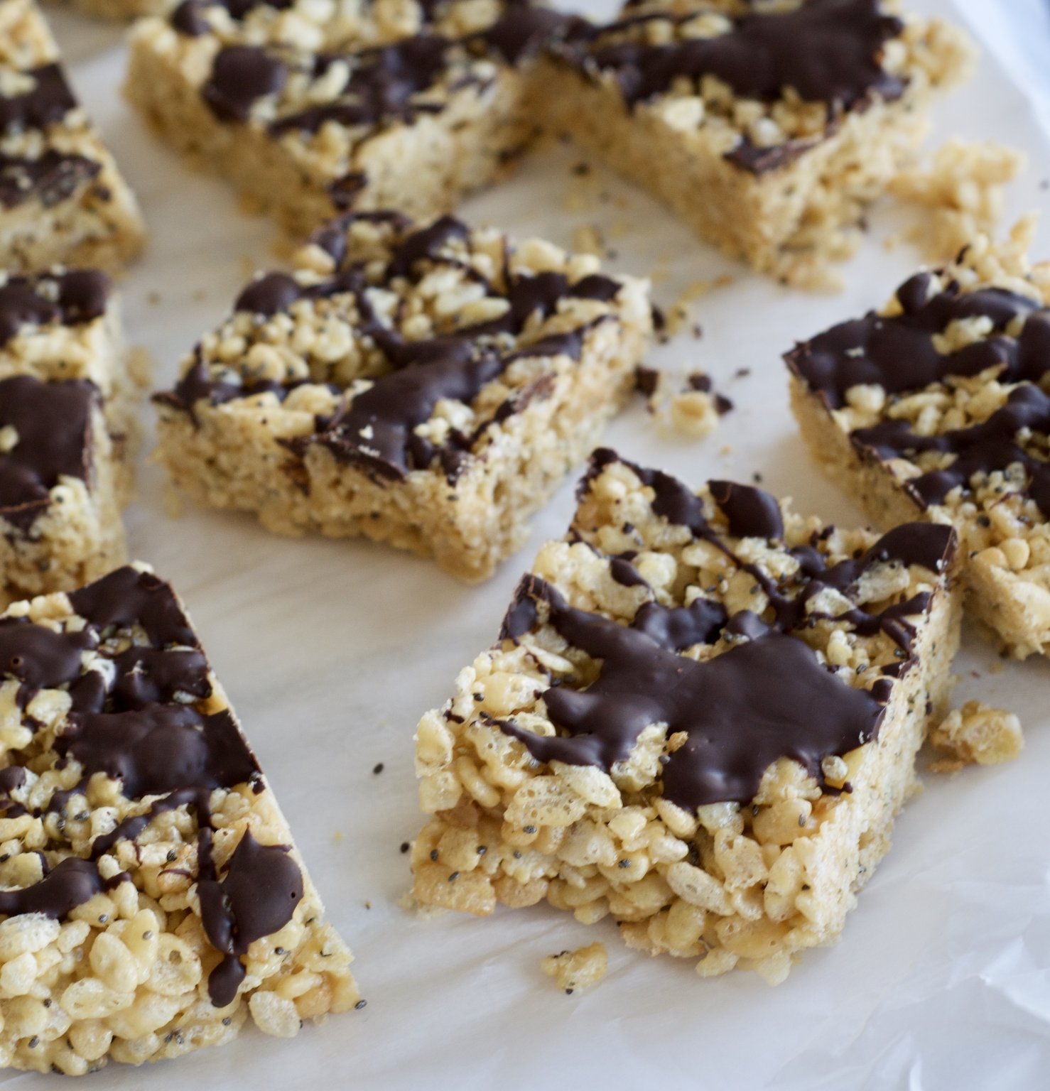 Almond Butter and Dark Chocolate Rice Krispies Treats Life's Little Sweets