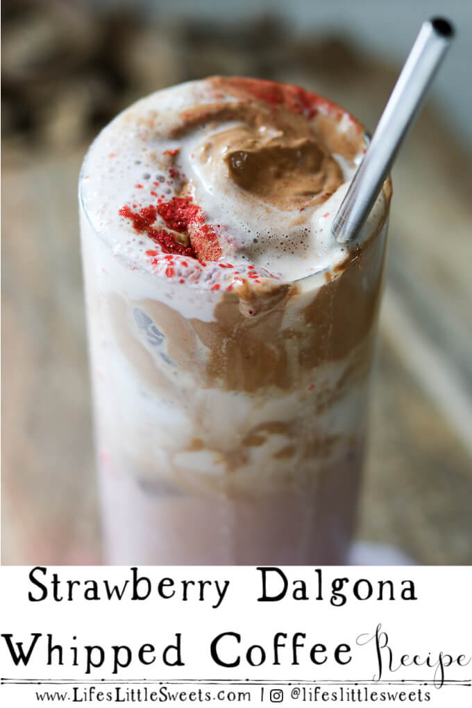 Strawberry Dalgona Whipped Coffee