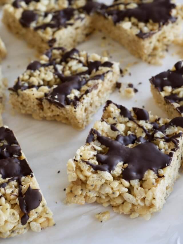 Almond Butter and Dark Chocolate Rice Krispies Treats Story