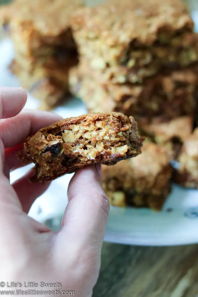 hand holding a cookie bar