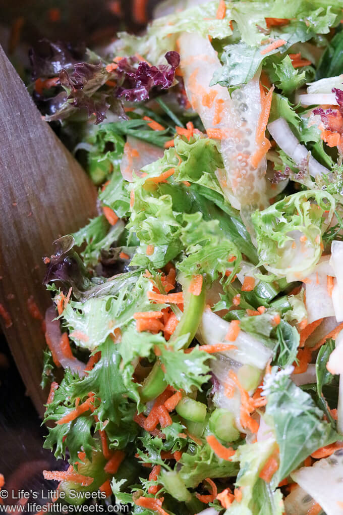 Carrot Cucumber Ribbon Mixed Greens Salad