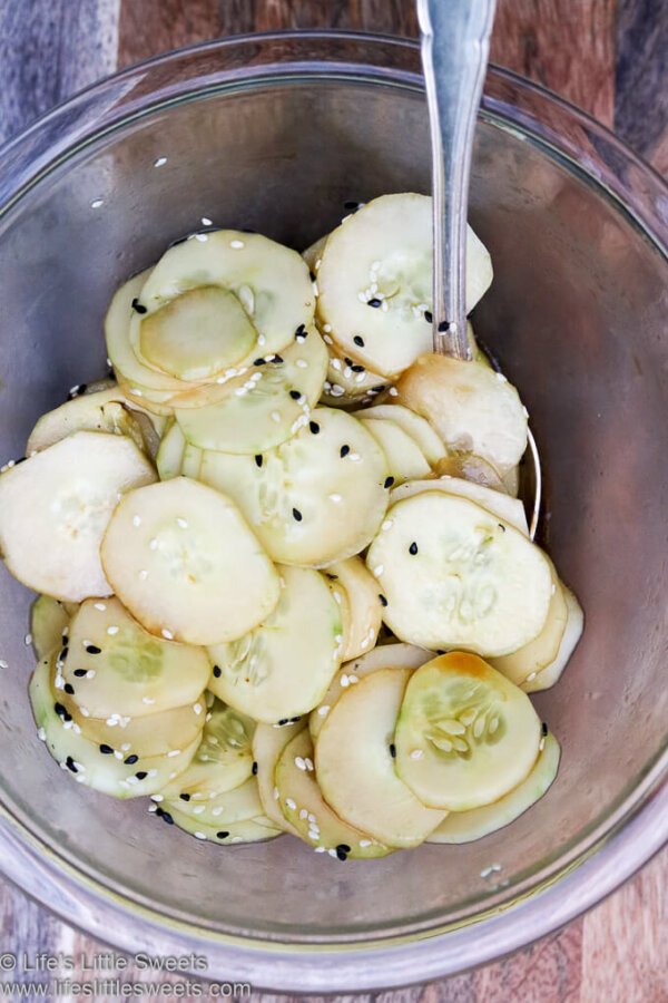Sesame Soy Sauce Cucumber Salad (Sesame Oil, Olive Oil, Vegan) Life's