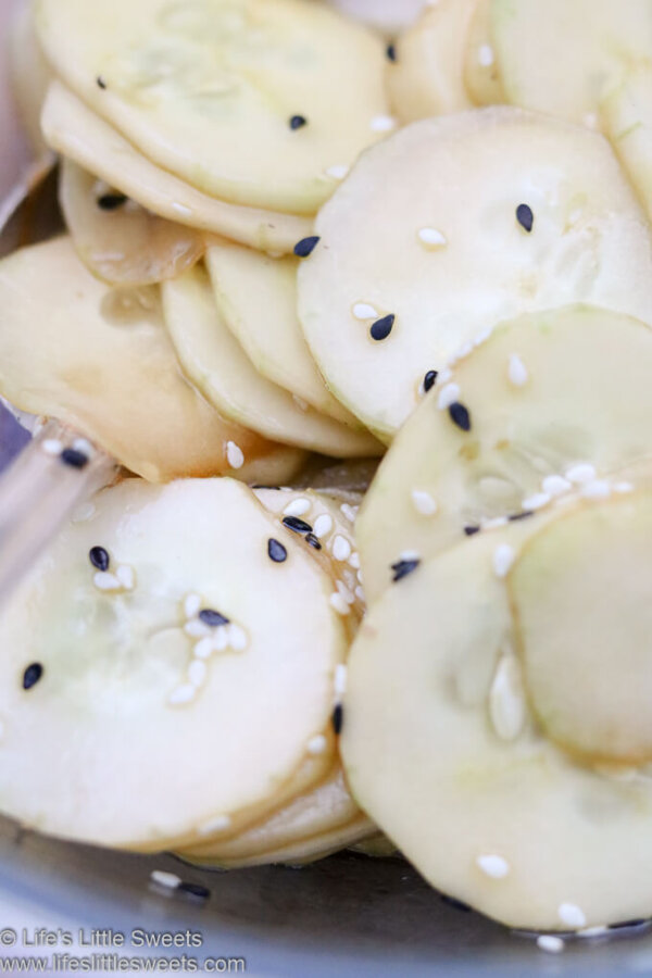 Sesame Soy Sauce Cucumber Salad (Sesame Oil, Olive Oil, Vegan) Life's Little Sweets