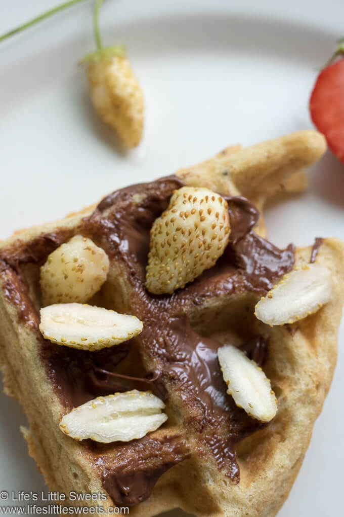 Waffles with Nutella and Alpine Strawberries