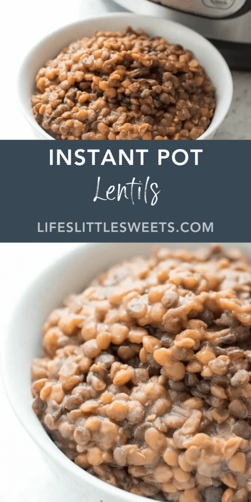 Instant Pot Lentils with text overlay