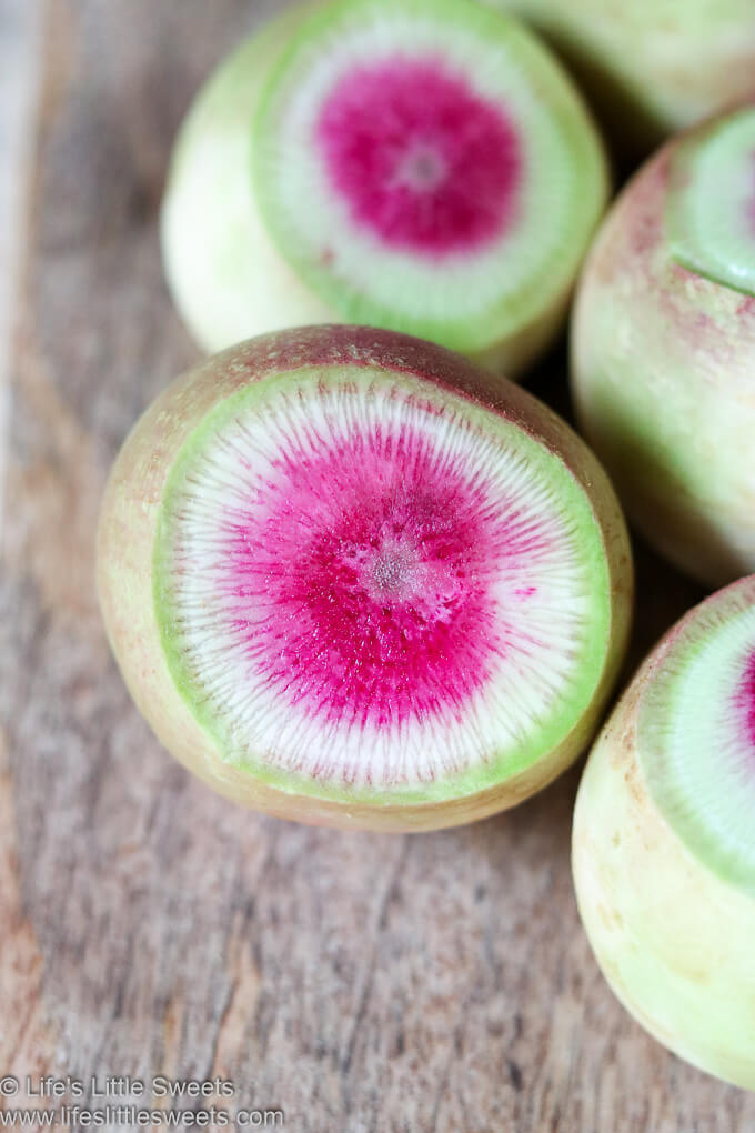 Watermelon Radish cut in half