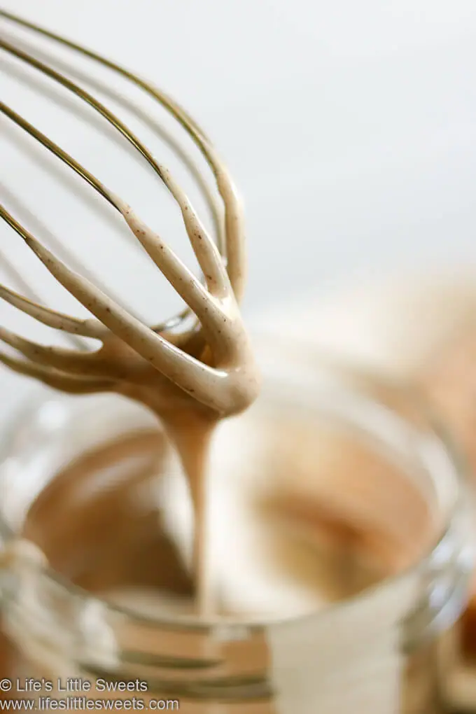 Chai Spice Icing Glaze on a whisk