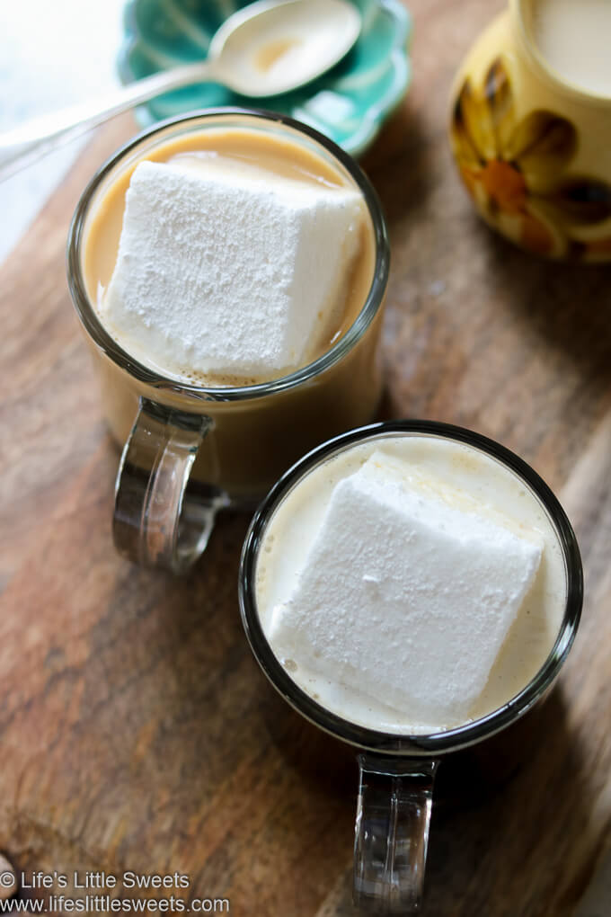 Marshmallow Coffee, marshmallows floating in coffee and melting