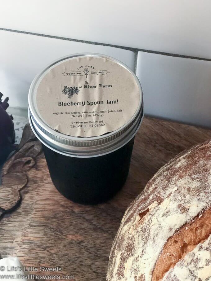 Jam jar on a wood board