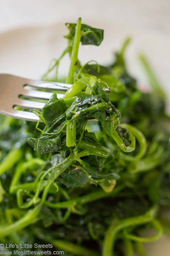 cooked Pea Shoots