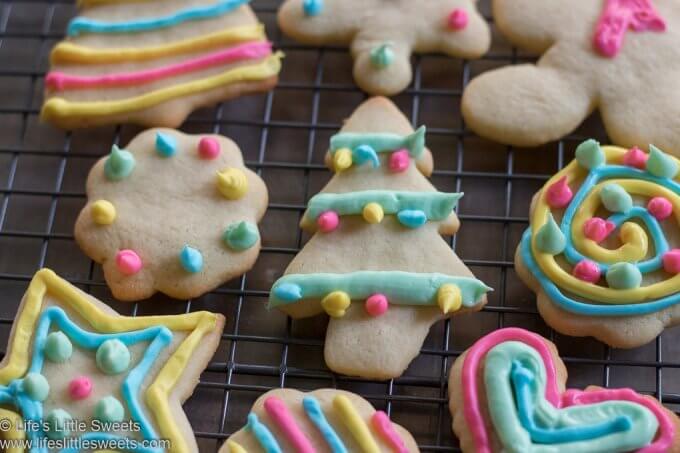 Holiday Cutout Sugar Cookies close up
