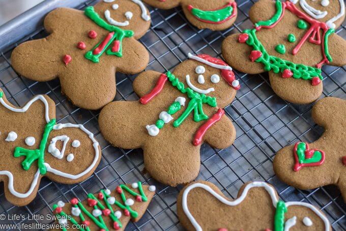 a photo of Gingerbread Cutout Cookies on a metal rack