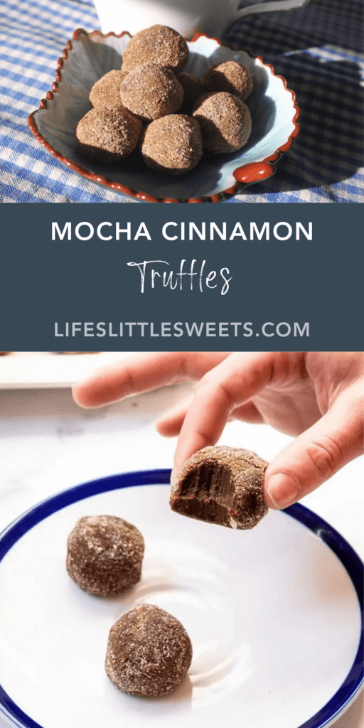 Mocha Cinnamon Truffles with text overlay