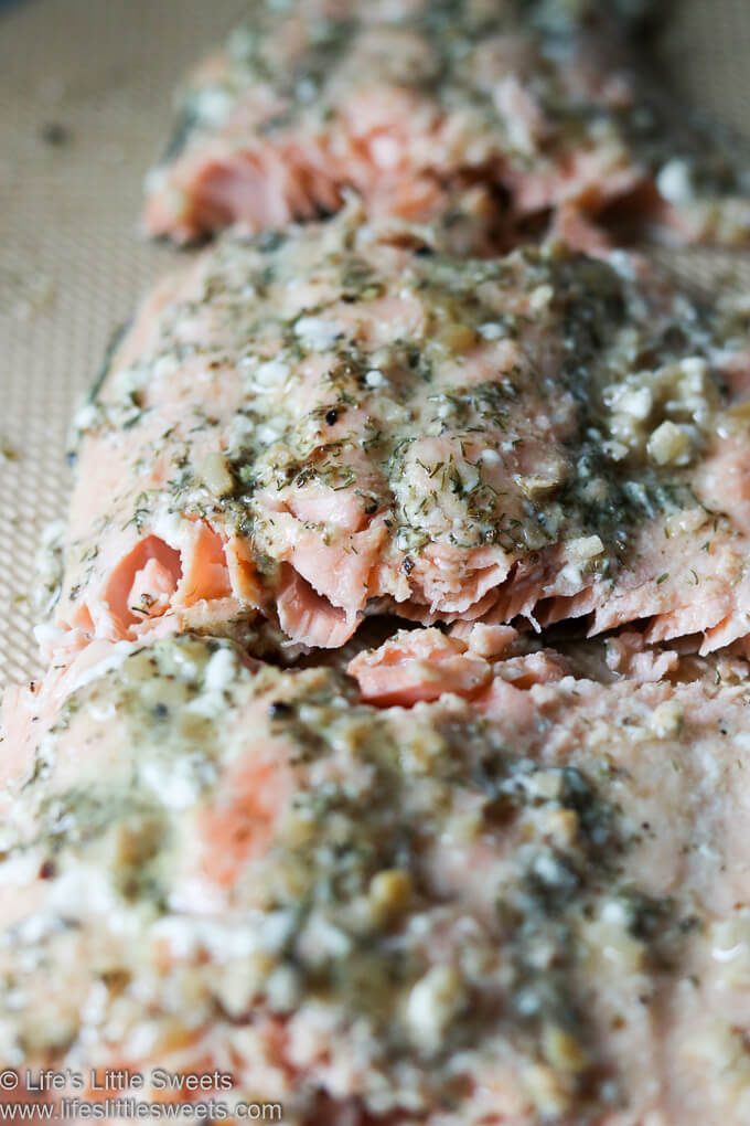 Dill Dijon Garlic Baked Salmon