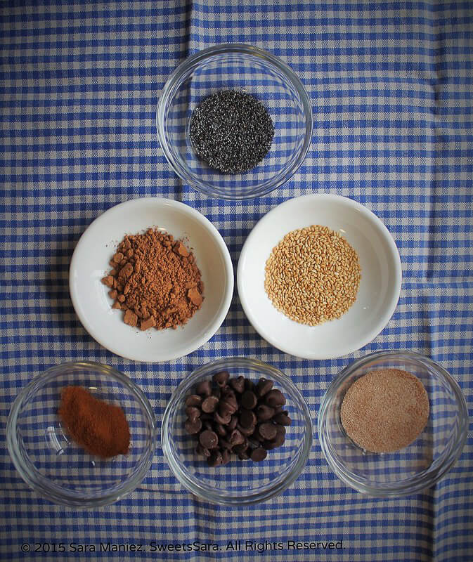 6 ingredients for the toppings 