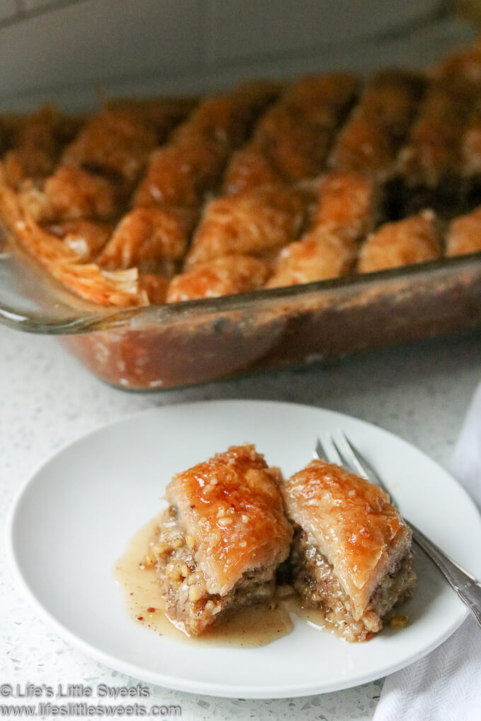 Maple Syrup Baklava Recipe on a plate