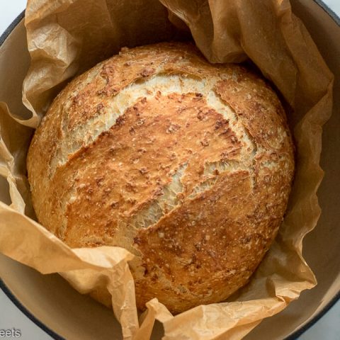 No-Knead Oatmeal Bread