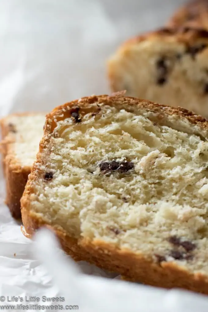 close up of the bread texture