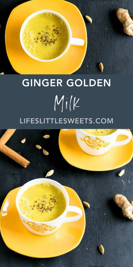 Ginger Golden Milk with text overlay