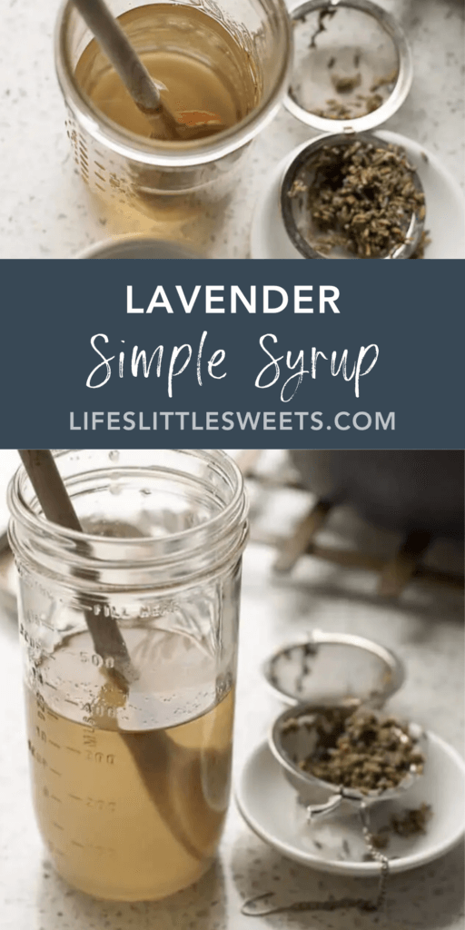 Lavender Simple Syrup with text overlay