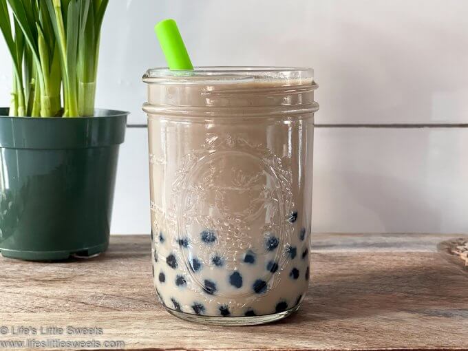 Bubble Coffee Recipe (Boba Coffee) with a green straw