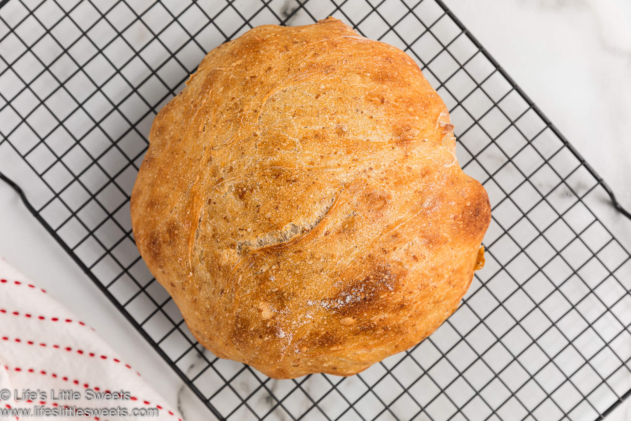 No-Knead Flaxseed Bread