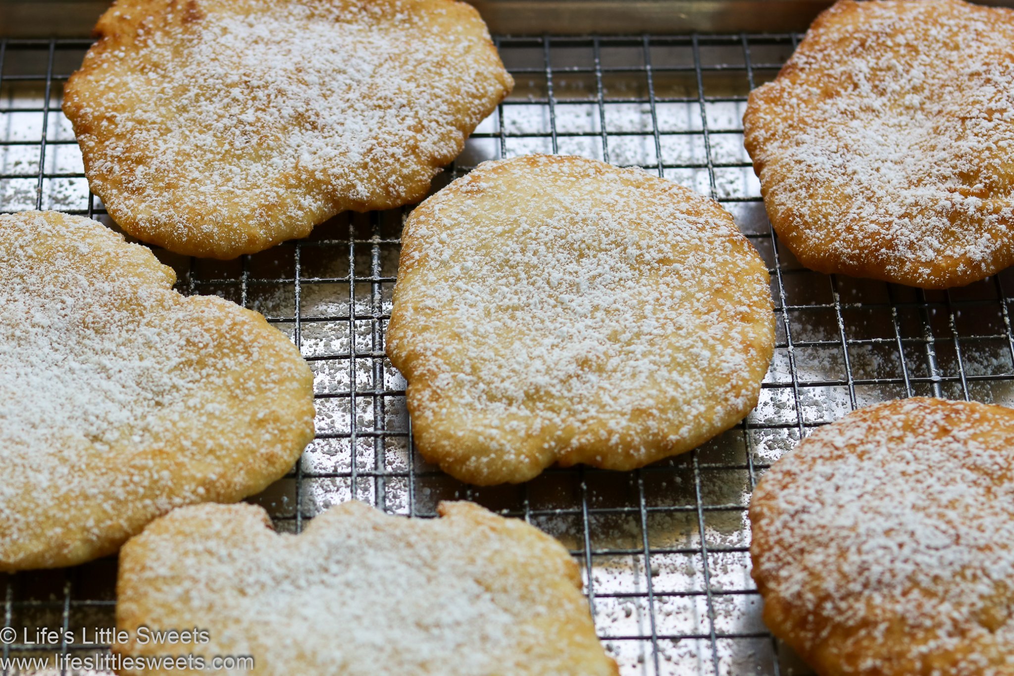 Fried Dough Recipe (Powdered Sugar, Cinnamon) Life's Little Sweets